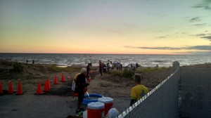 Doesn't look like much, but the waves got a lot bigger when you were in the water!