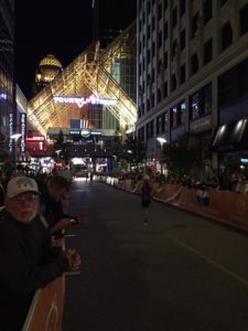 Kevin coming into the finish chute.